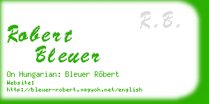 robert bleuer business card